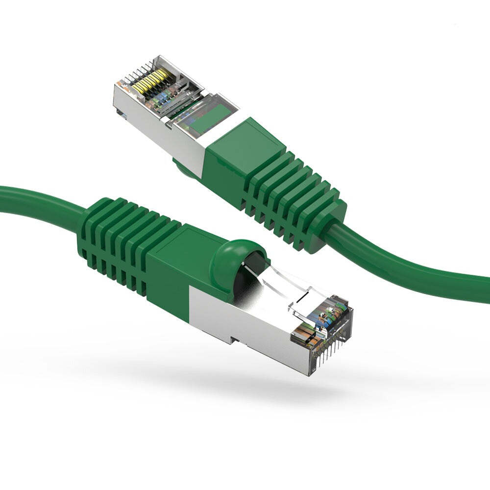 3Ft CAT6 Shielded (SSTP) Ethernet Network Booted Cable Green