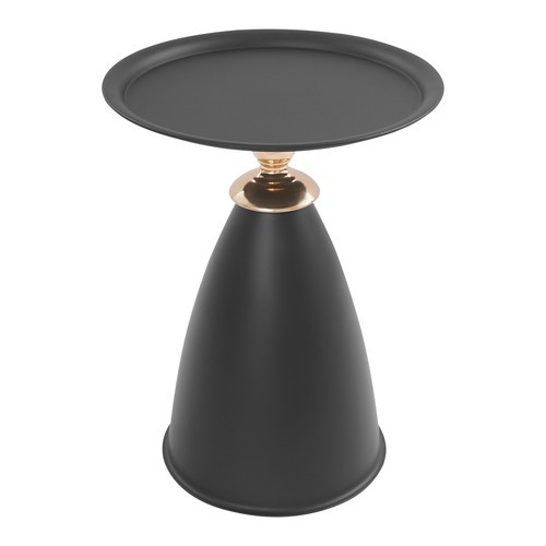 Black Small Round Side Table Side Table for Small Spaces, Modern Couch End Table