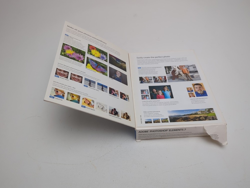 Adobe Photoshop Elements 7 Software Edit Enhance Create Share For PC