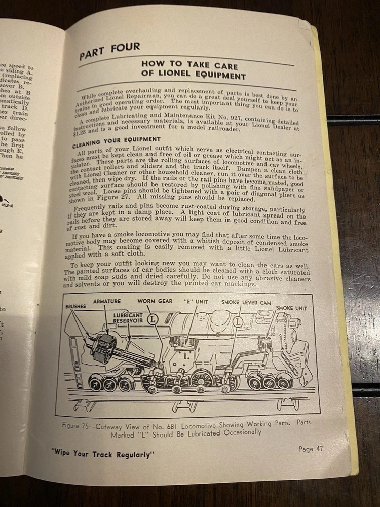 1950 Instructions For Assembling And Operating Lionel Trains Book - No Writing