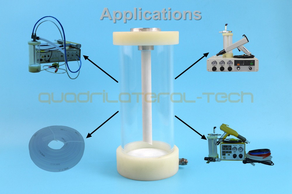 Original mini Fluidized powder hopper cup(1L)with pump for powder coating system