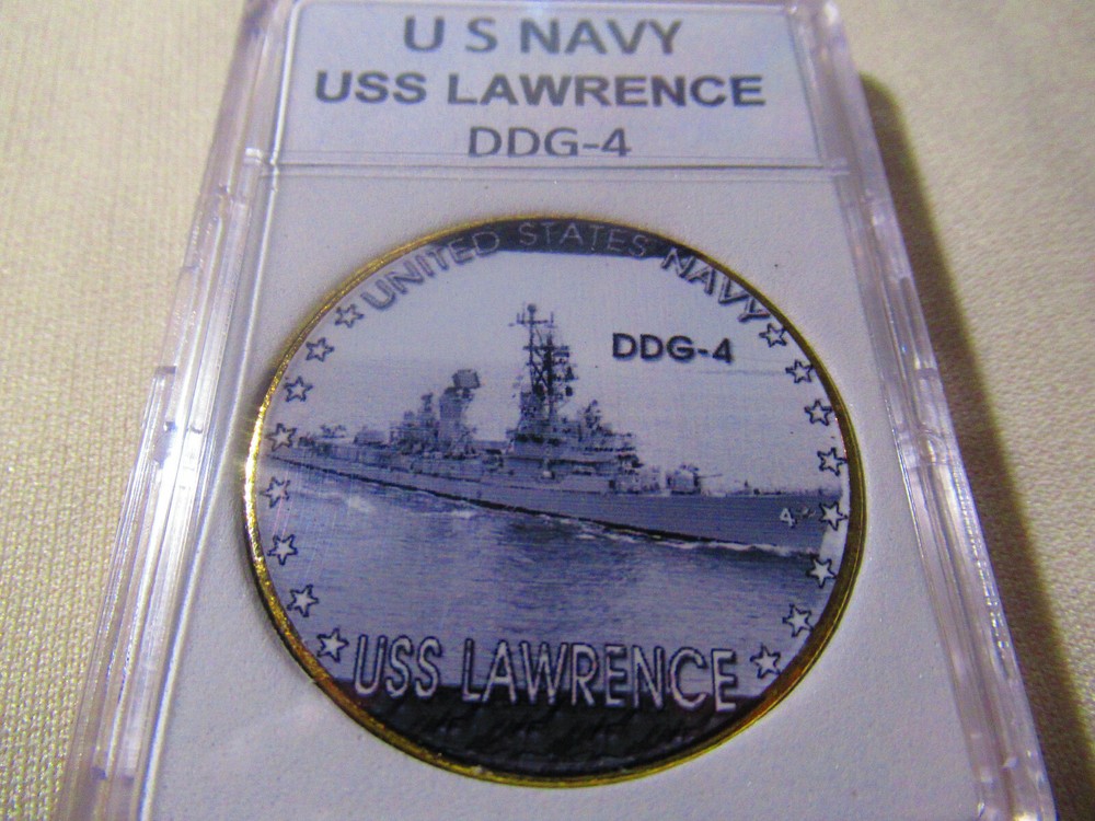 US NAVY - USS LAWRENCE (DDG-4) Challenge Coin