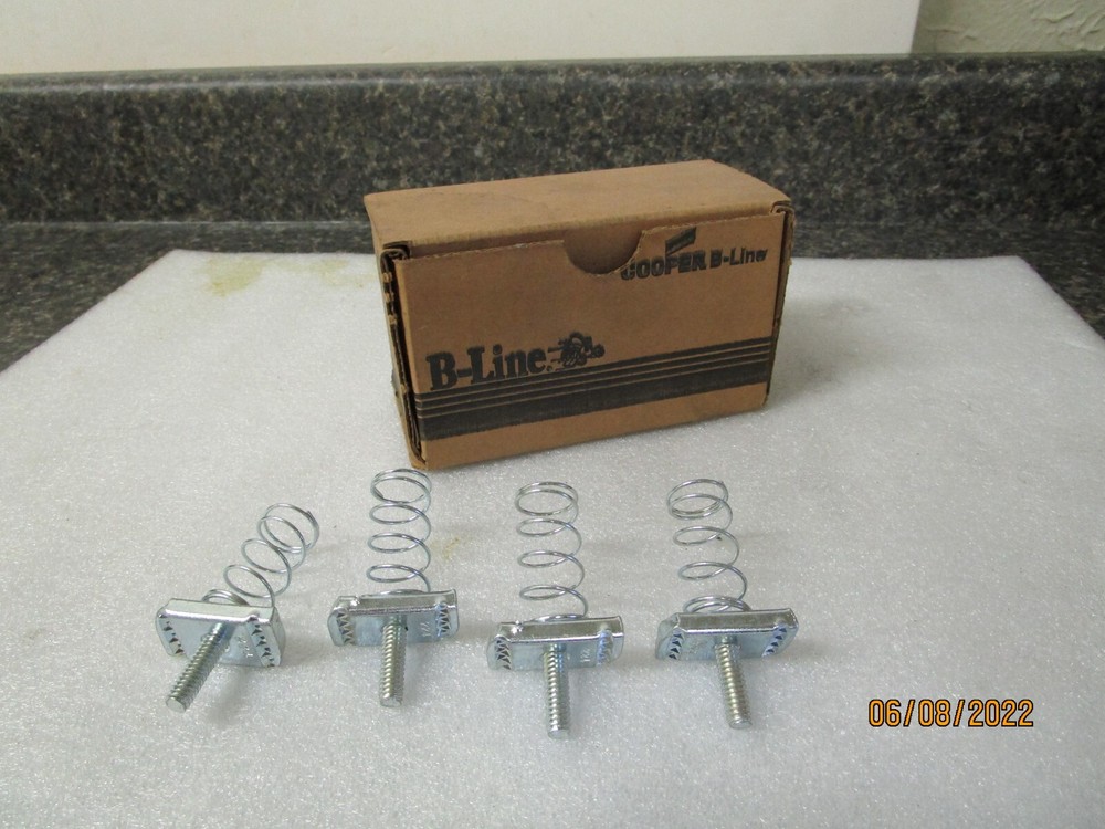 Qty (4) Cooper B-Line 224 Channel Spring Nut