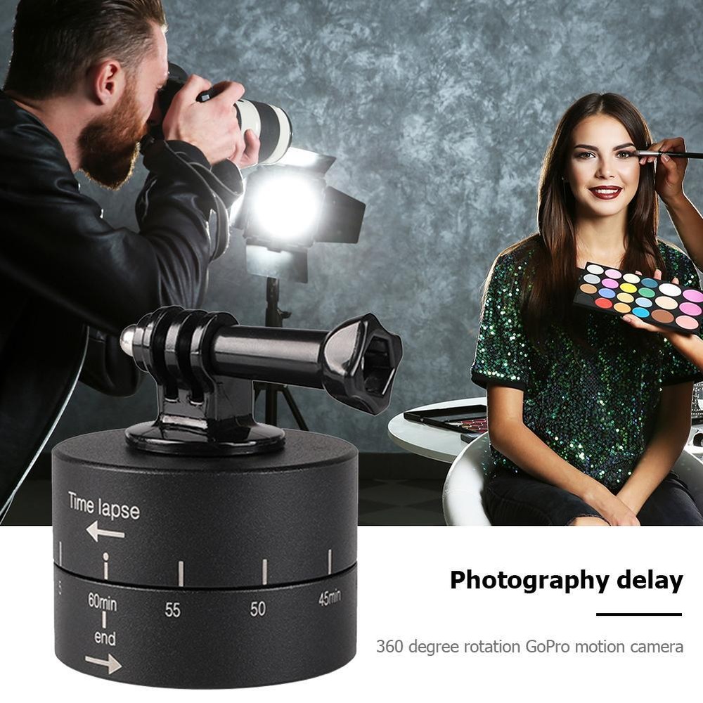 Panoramic Time Lapse Tripod Head Adapter Camera Mount 360 Timelapse Rotator Head