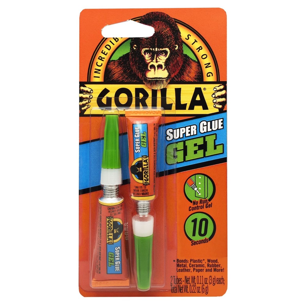 Gorilla Super Glue Gel 2,3g Tubes.