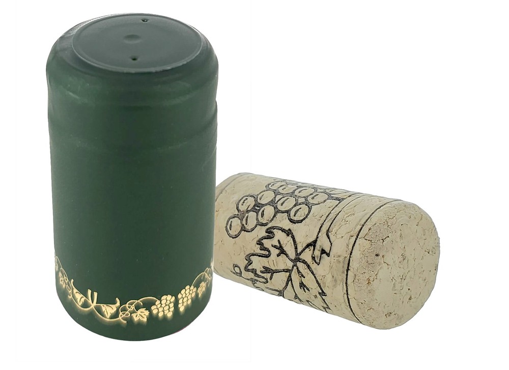 Home Brew Ohio Professional Cork-PVC Package (Green with Gold Grapes)