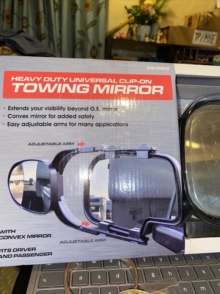 heavy duty Universal Clip-On Towing Mirror right/left