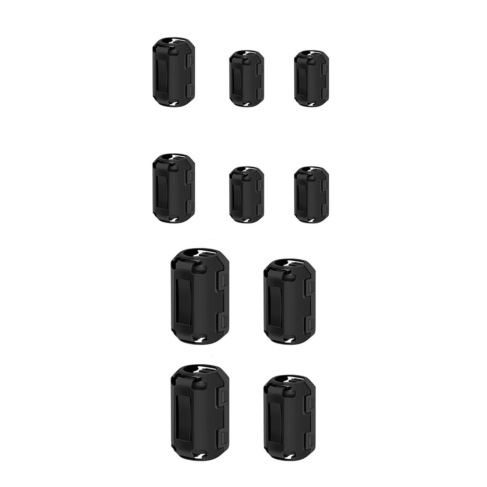 Ferrite Core Clamps 10PCS 5 Sizes Improve Data Transmission Reduce Interference