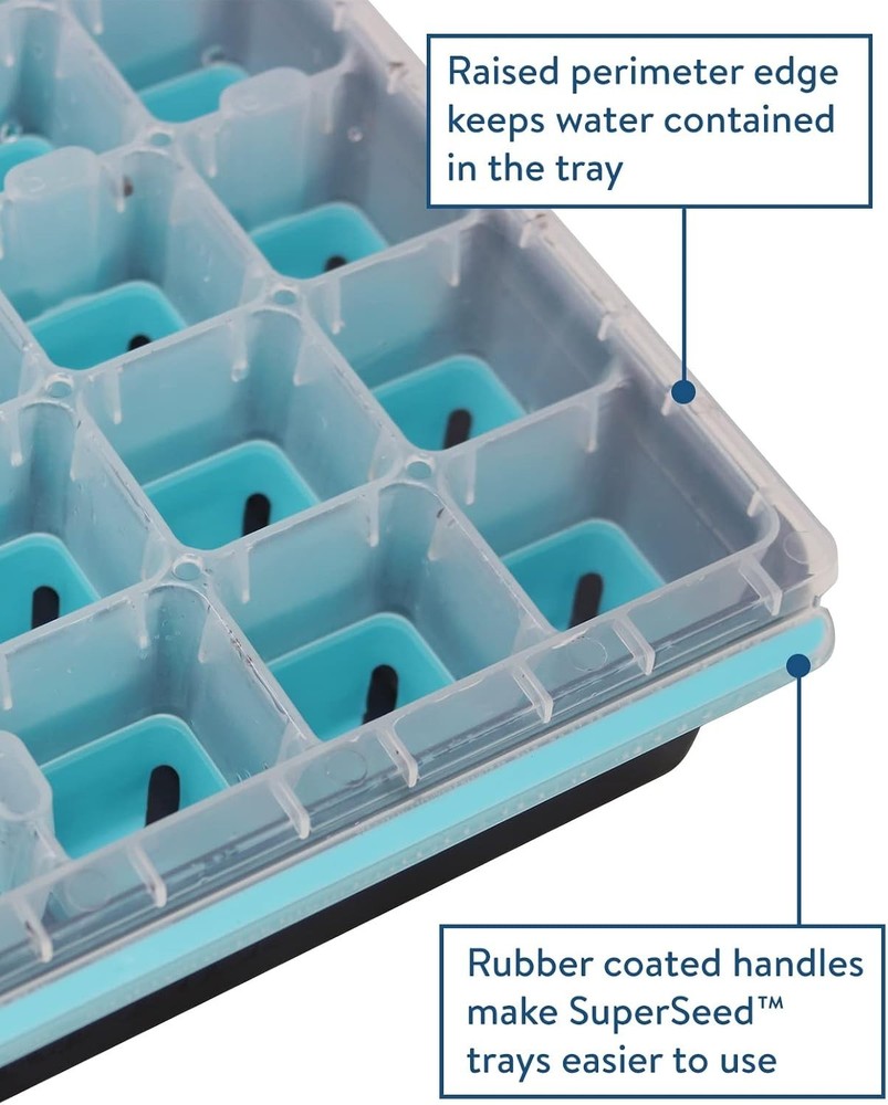 Indoor Seed Starter Kit: SuperSeed 36 Cell Tray with Drainage & Flex Tech