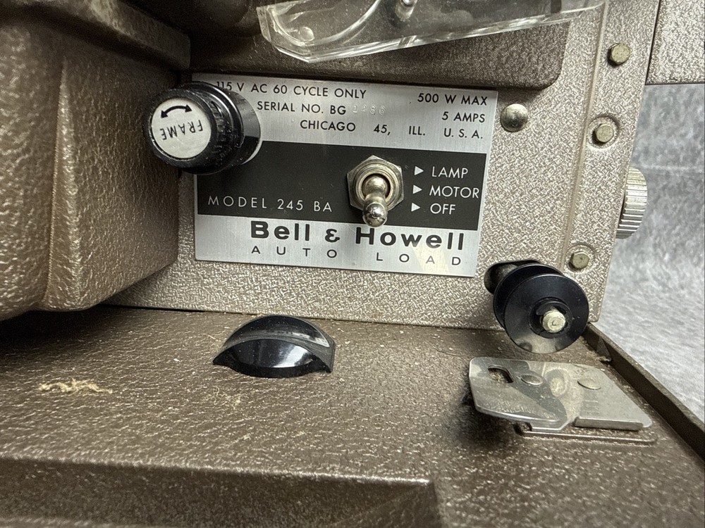 Bell Howell Autoload 8mm Projector Model 245 BA W/ Working Motor
