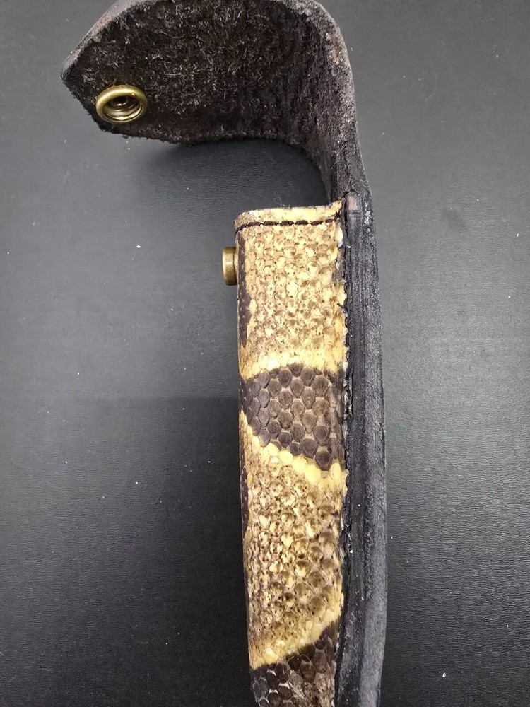 Buck 110 Leather knife sheath Ball Python, case 6265 New Handmade Sheath