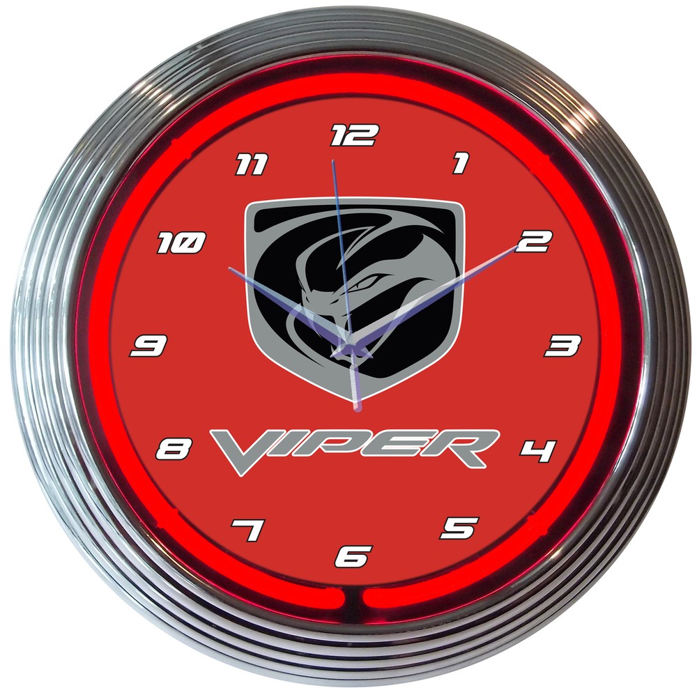 VIPER NEON CLOCK Sign Lamp Light
