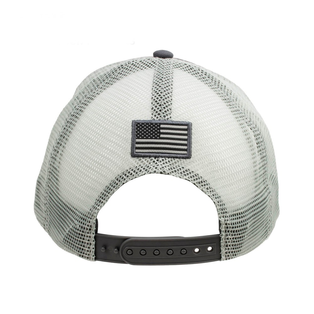 SIG SAUER Men's Mark Woven Gray Patch Trucker Hat (SG-HAT-MARKPATCH)