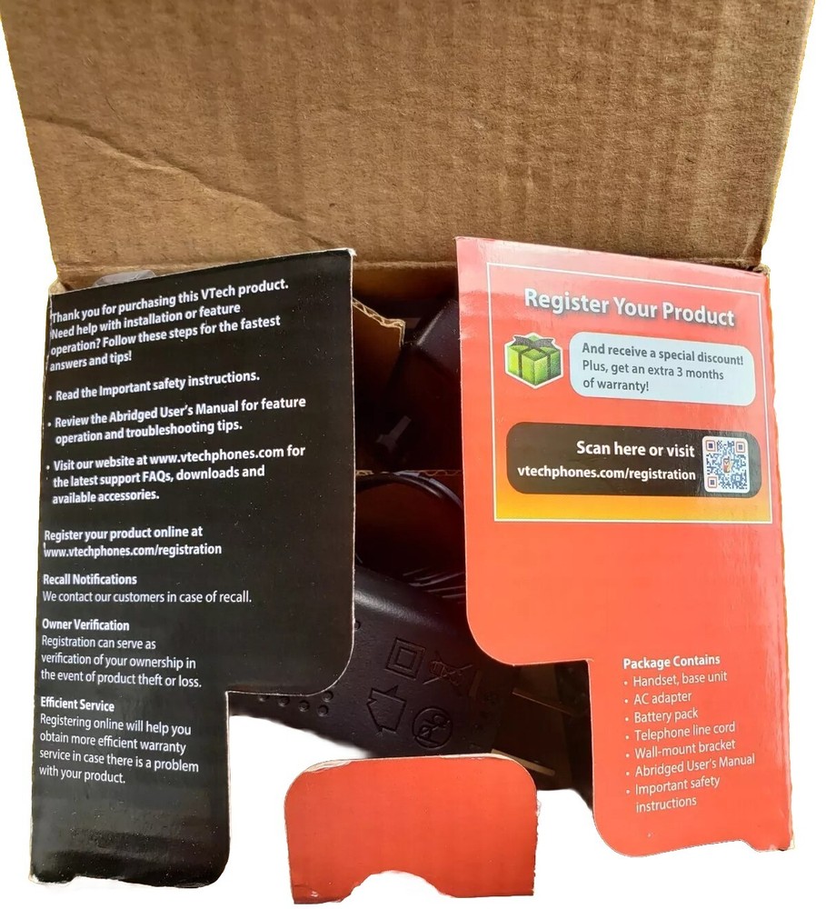 VTech DECT 6.0 Cordless Phone System Blue CS5119-15 NOB