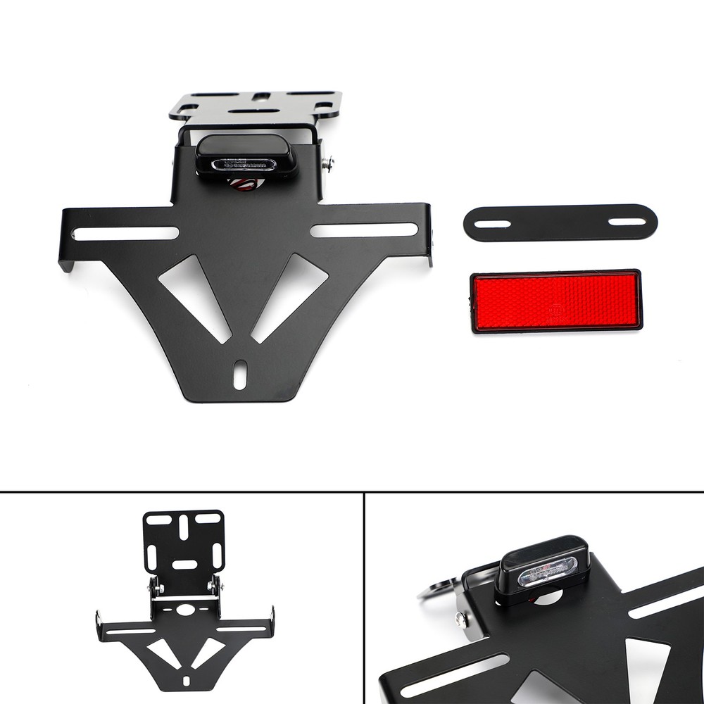 Motorcycle Adjustable Angle License Number Plate Frame Holder Bracket