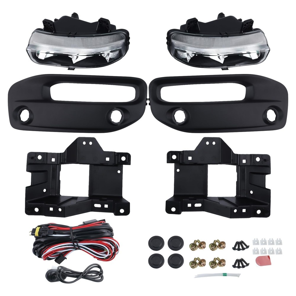 LED Fog Light Assembly with Wiring Harness and Switch FIT 2019-2023 Ram 2500 ...