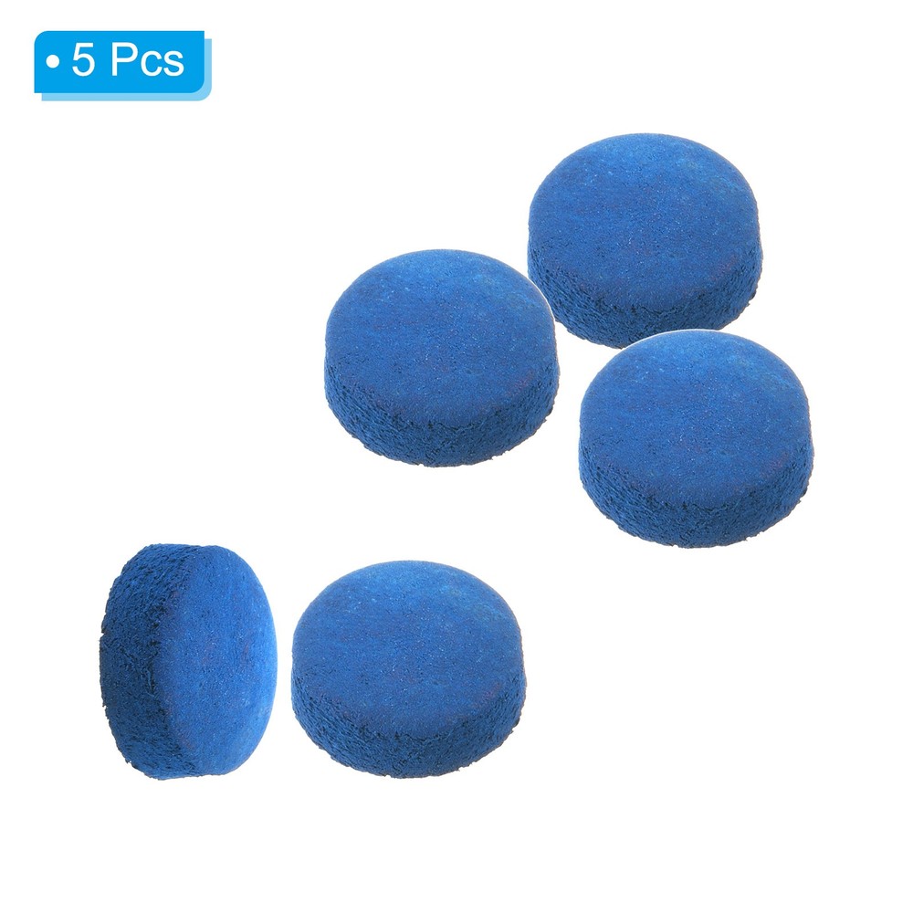 5Pack 12mm Dia Billiard Pool Cue Tips Snooker Pool Stick Replacement Tips Blue