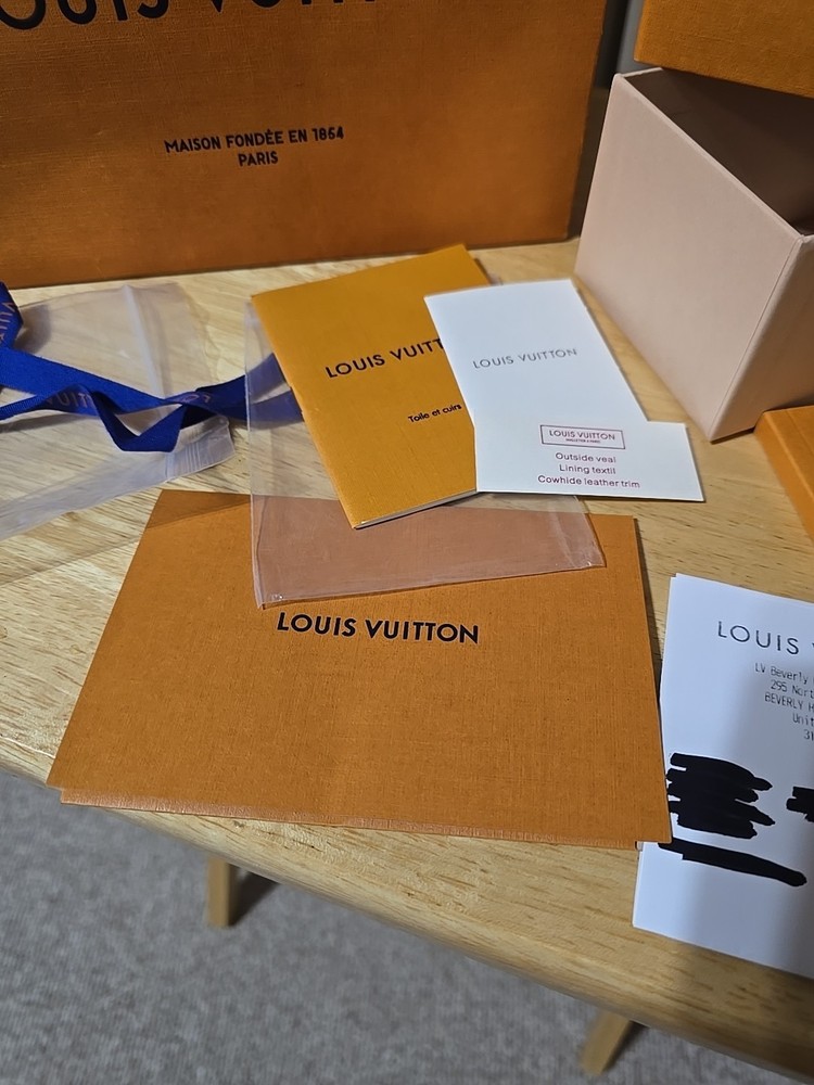 Authentic LOUIS VUITTON LV Box Lot Magnetic And Open Empty Pieces & Papers