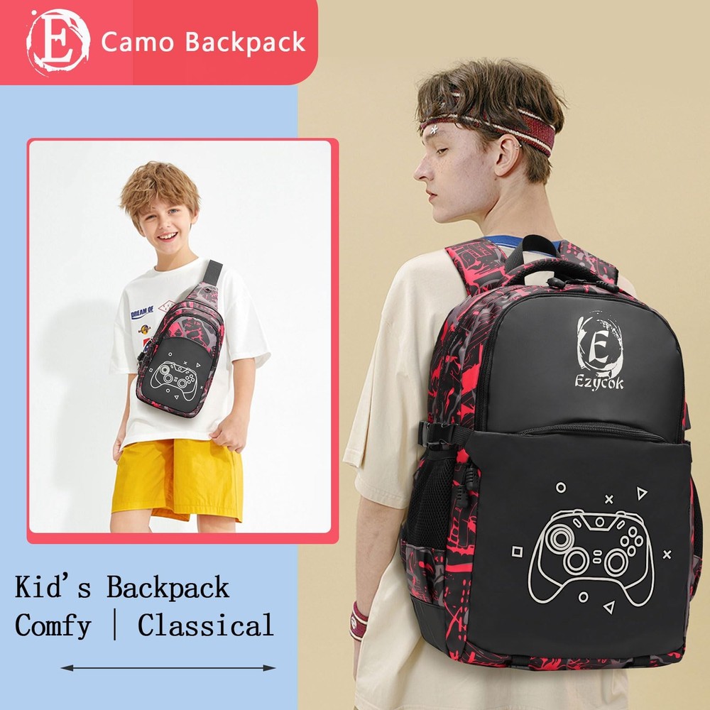 Boys Backpack, Anime Luminous Backpack Backpack Kindergarten Elementary Middl...