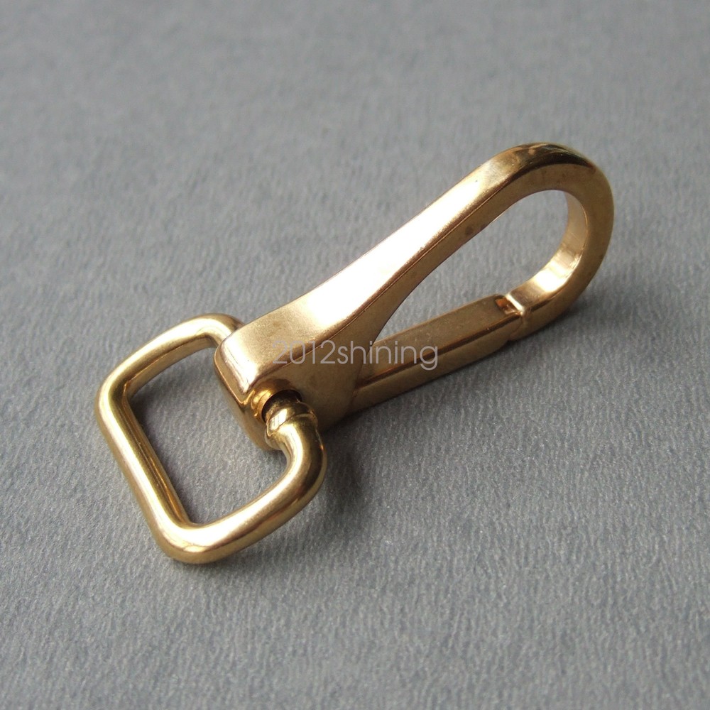 Solid Brass Strap Snap Swivel Square Eye 3/4" and 1"