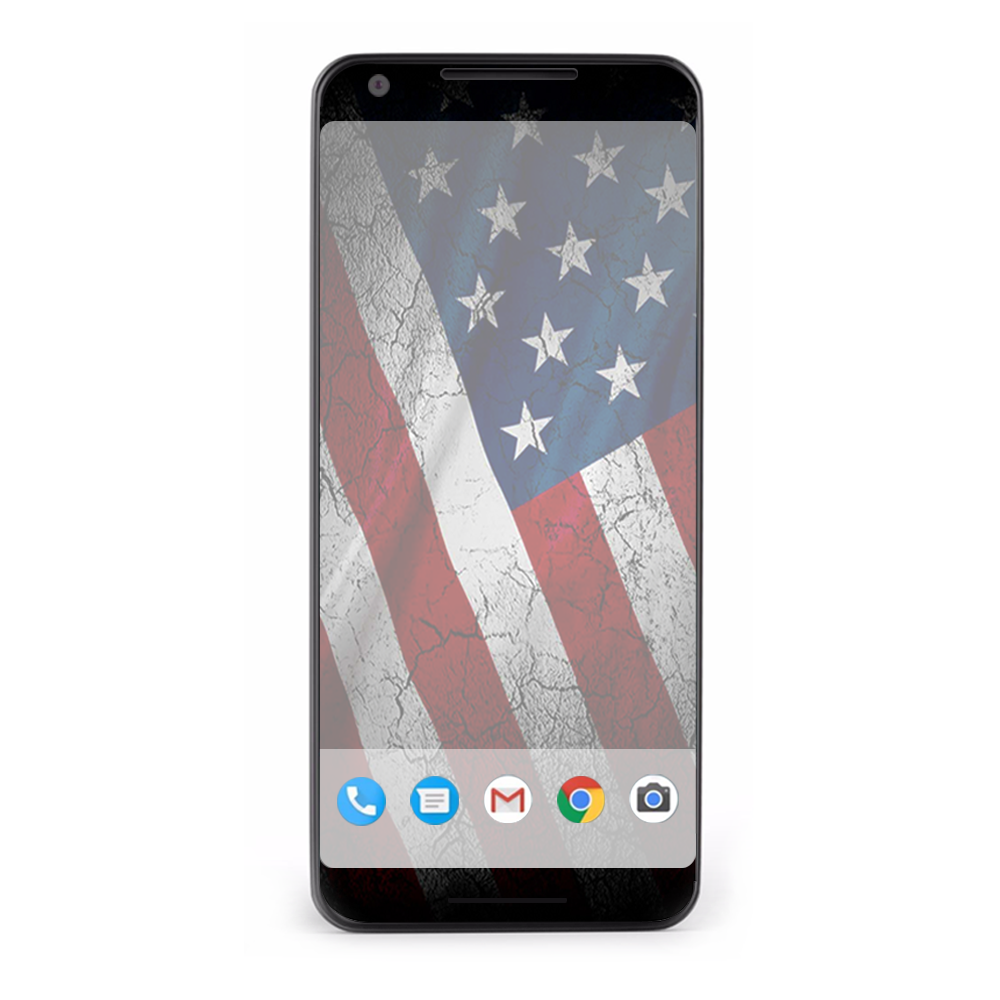 Google Pixel 2 Skins Decal Wrap American Flag distressed wave