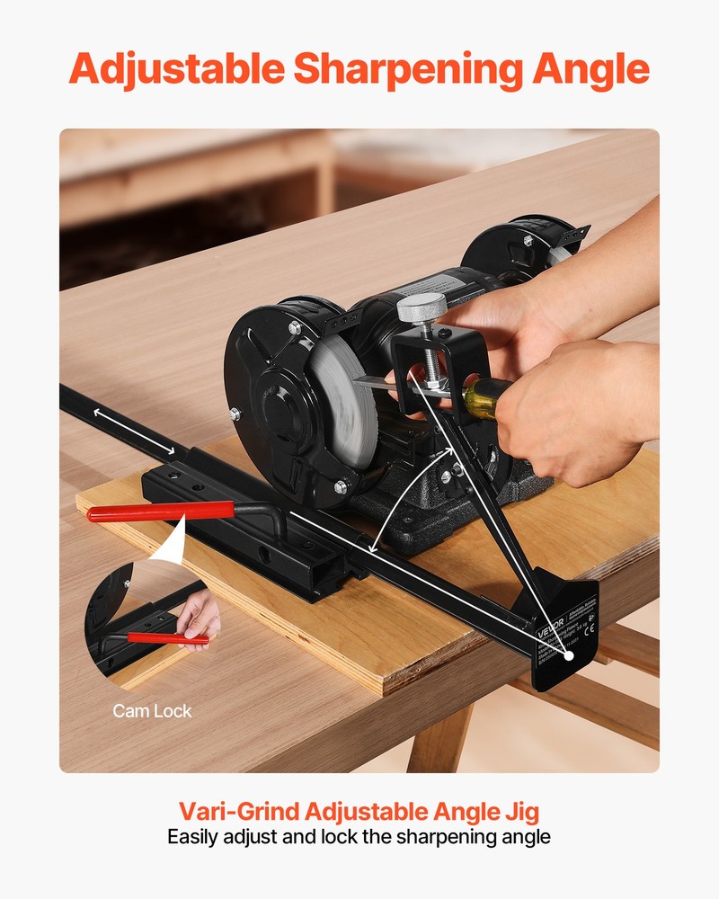 VEVOR Multi-Grind Sharpening System Vari-Grind Jig for 6" & 8" Bench Grinders