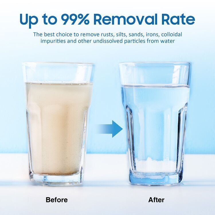 1-12Pack 10"x2.5" GAC Granular Activated Carbon Water Filter Whole House Replace