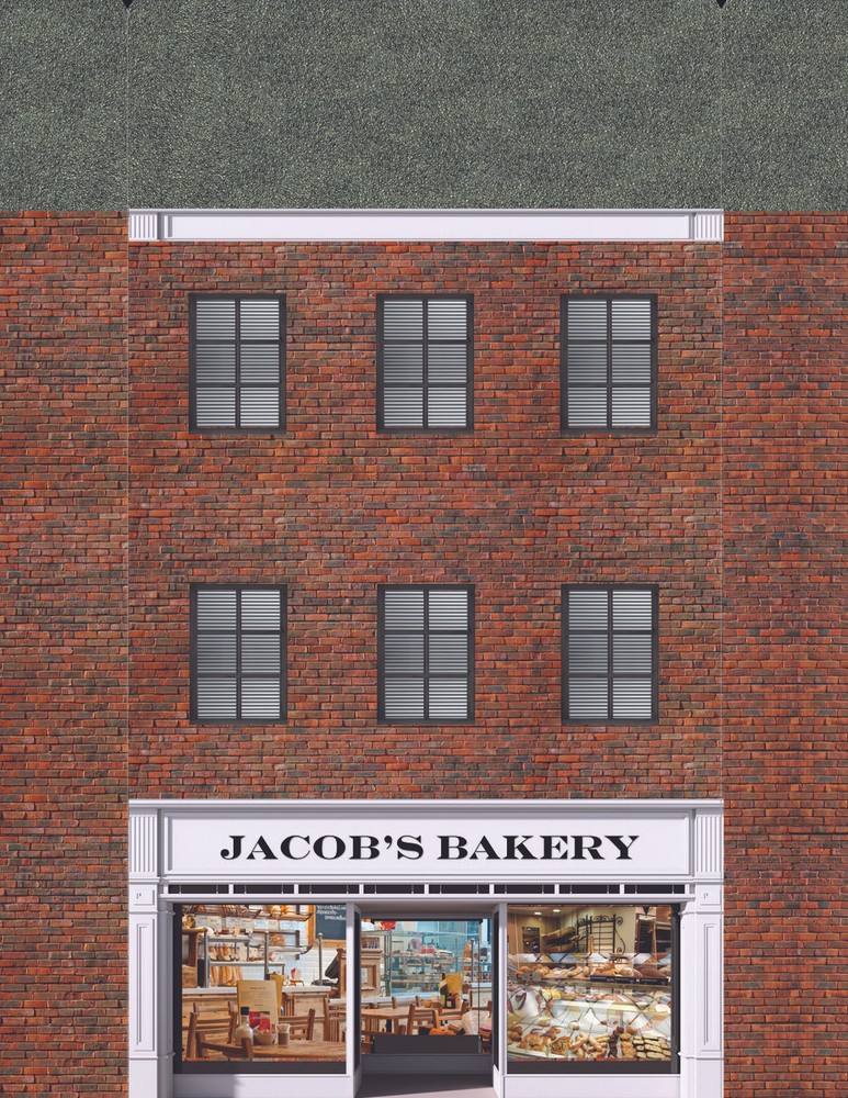 10 Strorefront Flat Buildings for Backgrounds for O Scale Train Layout