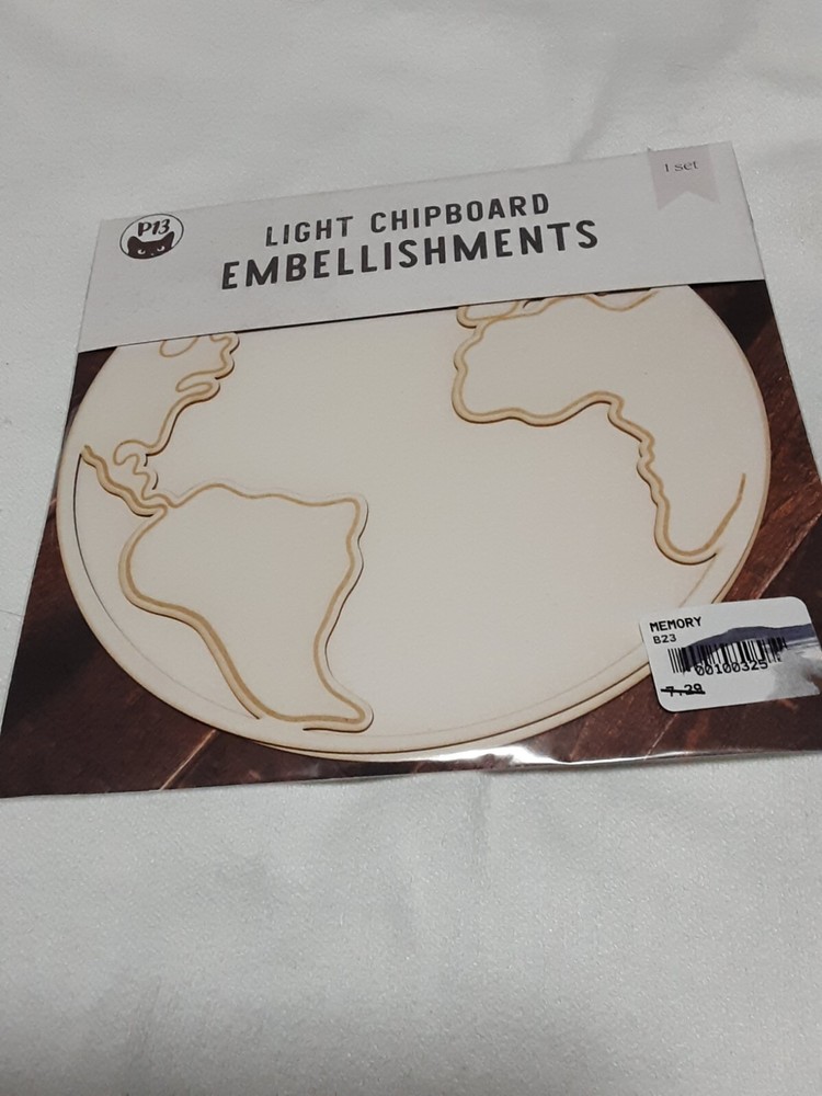 P13 Light Chipboard Embellishments Bundle 10assorted medium & large sizes