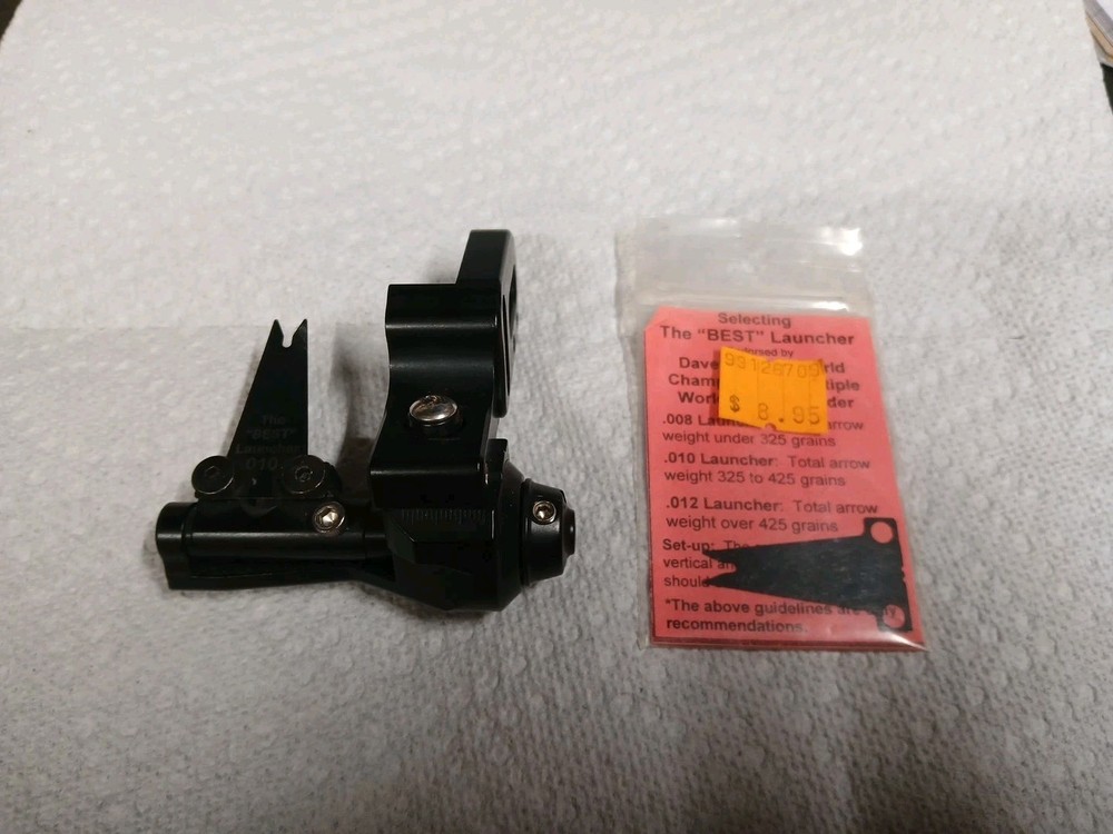 Fuse Archery Arrow Rest- RH - Black With Extra Best Launcher (BH)