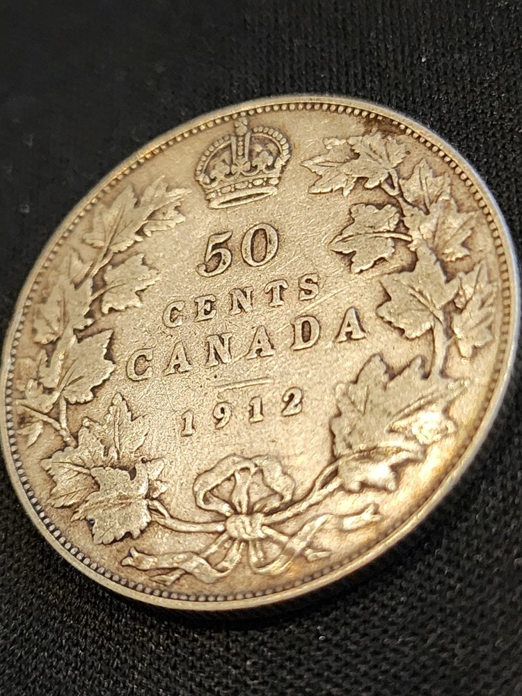 1912 Canada 50 Cents Silver Coin