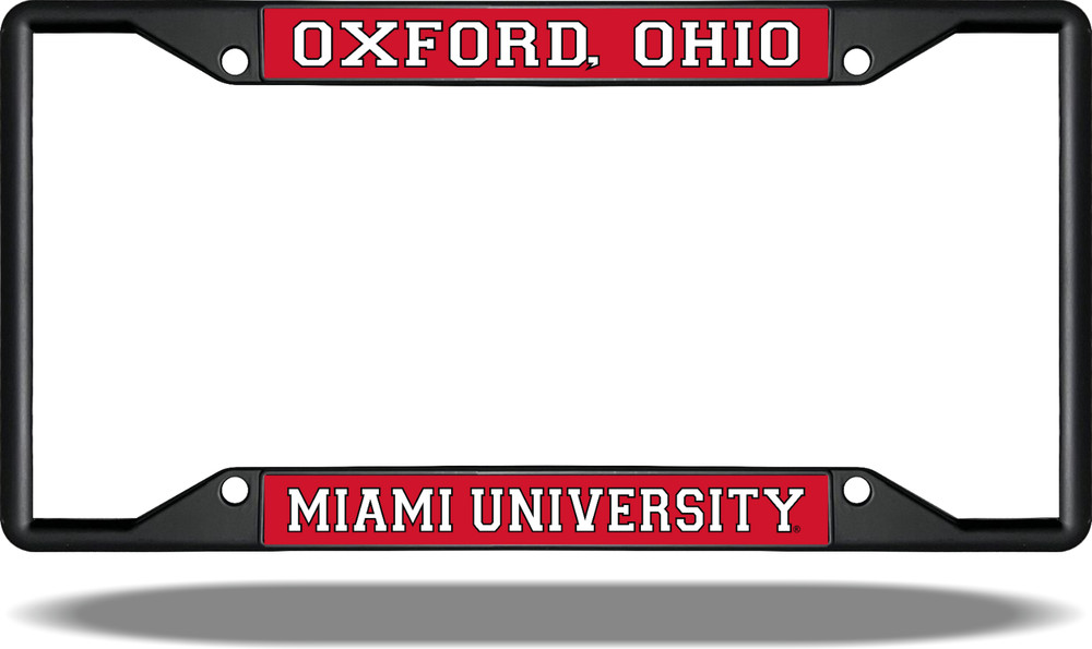 Miami University Black License Plate Frame