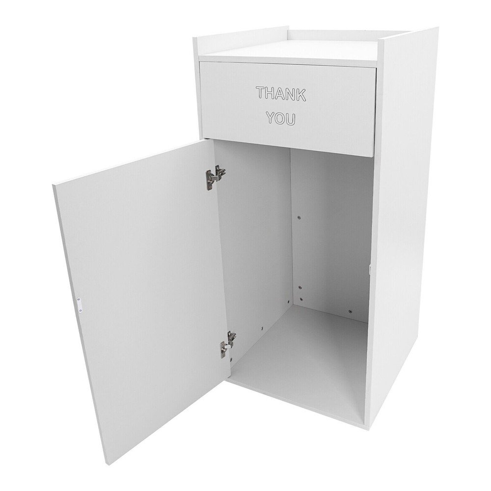 Modern Trash Can, Commercial Trash Can, Trash Can Cabinet Rectangular Silver