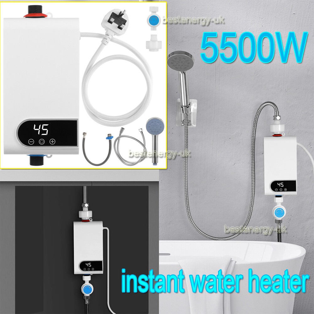 Electric Instant Tankless Hot Water Heater Under Sink Shower Water System 3500W
