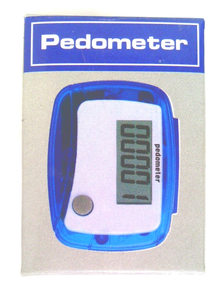 ✅ Pedometer~Digital Step Counter~Blue Shell~5 Digits~LCD Display~NEW