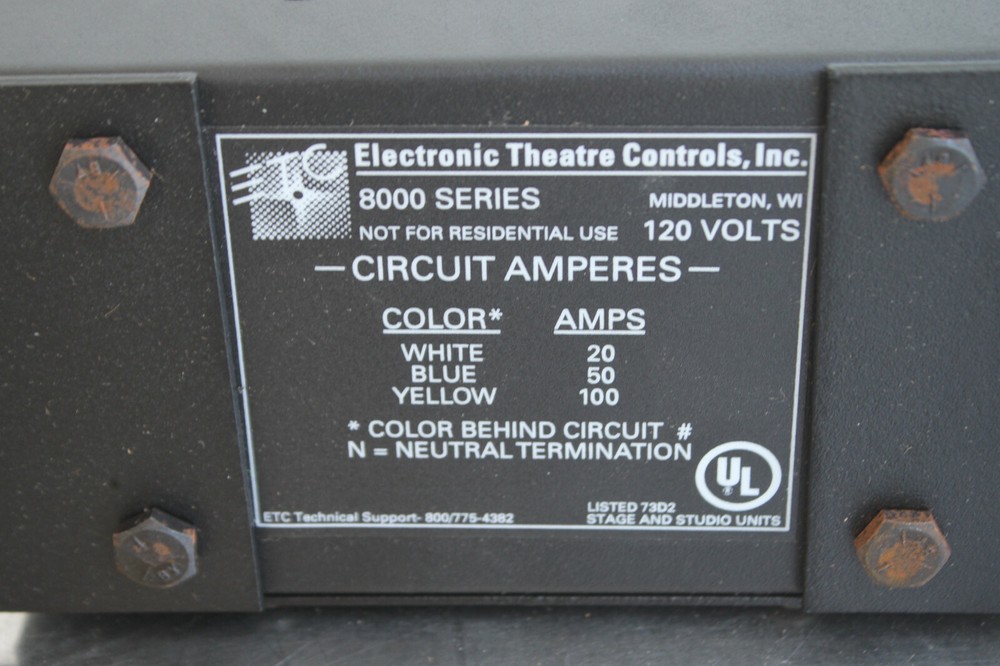 ETC 8000 SERIES STAGE PIN PANEL DISTRIBUTION PLUG BOX NEW