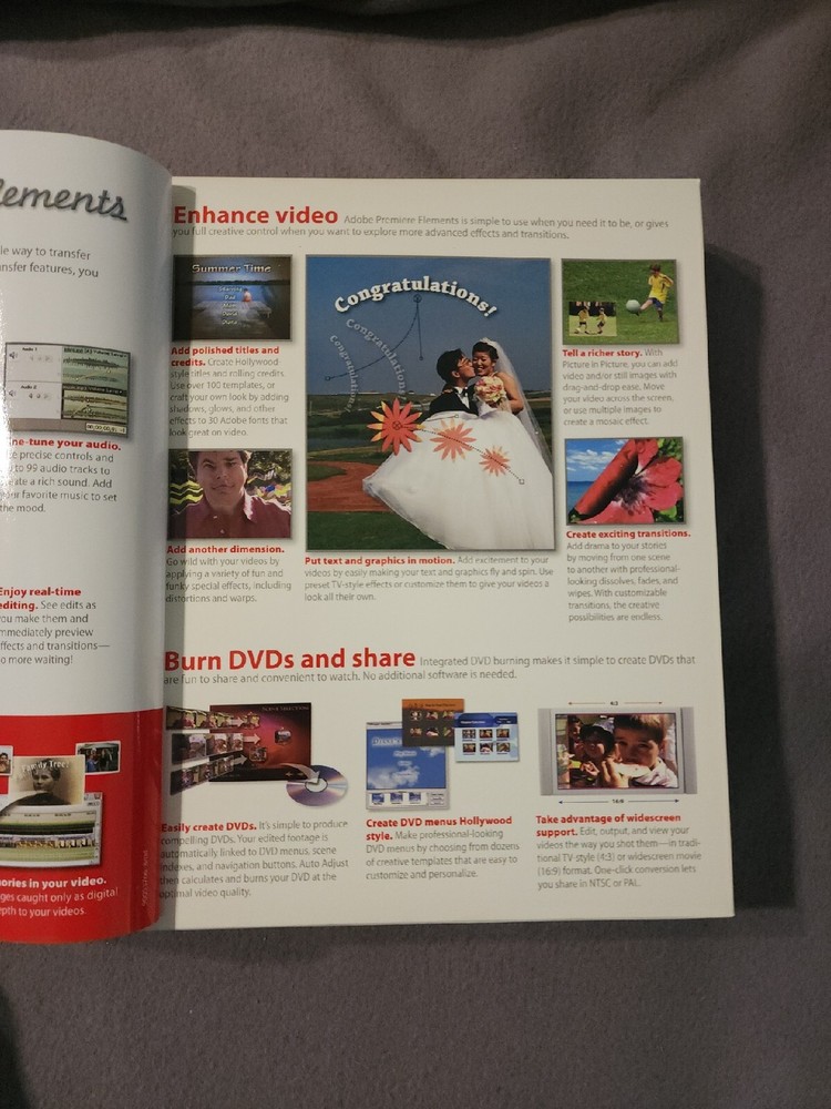 Adobe Photoshop Elements 3.0 plus Adobe Premiere Elements NISP Priority Ship XP