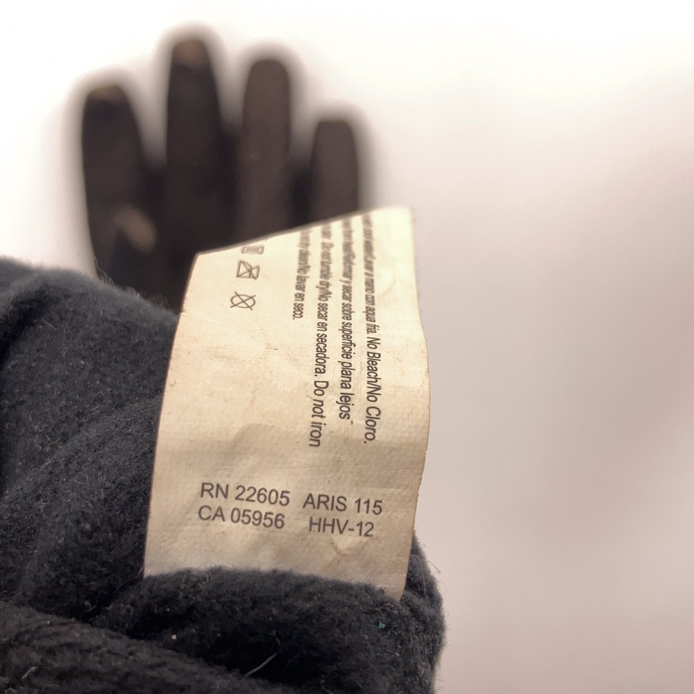 Aris Black Winter Gloves Size L Grid Pattern Palm