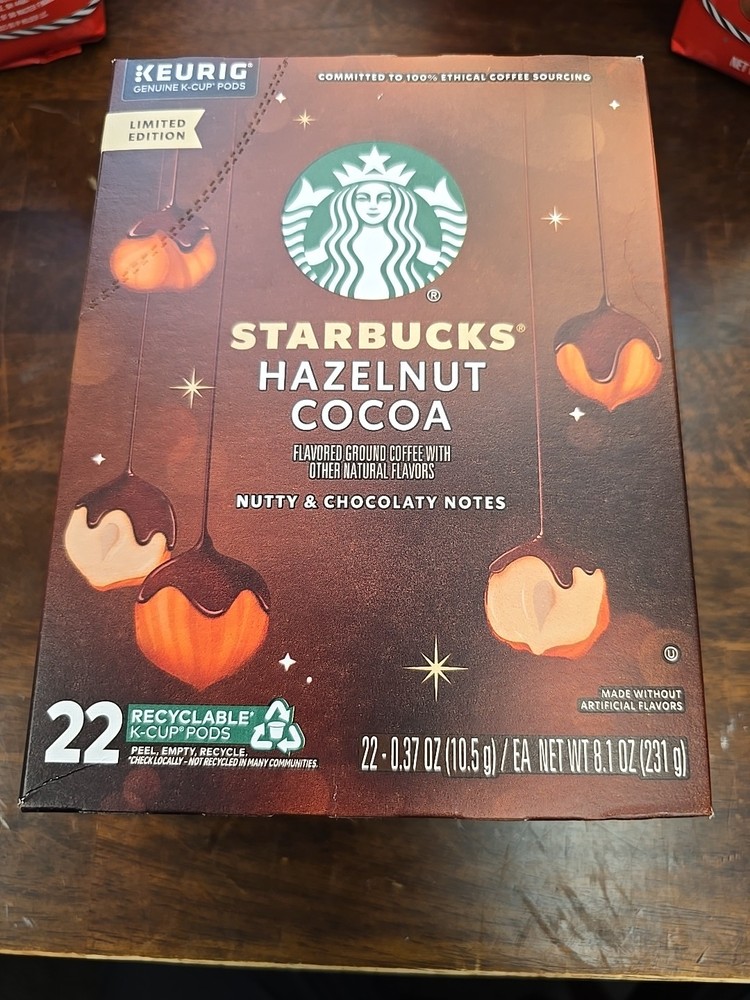 Starbucks Hazelnut Cocoa, Ltd. Edition, 22 K-cups,BB 7/26
