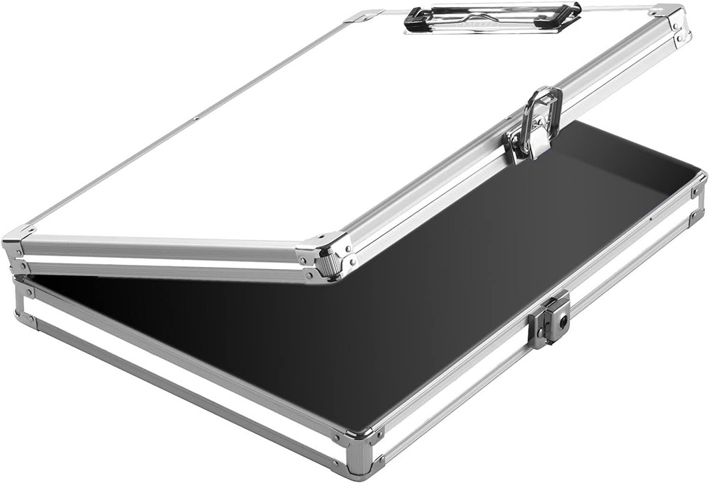Vaultz Locking Clipboard with Storage for Letter Size Sheets, White