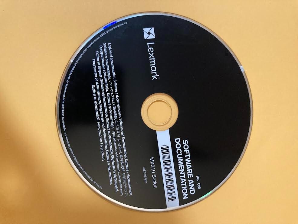 Genuine Lexmark MX310 Series ROM Software CD Driver Disk  3087008-002