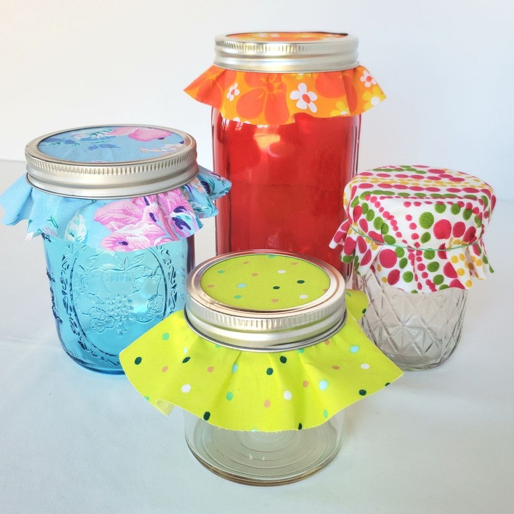 Bright Jar Topper Sets - Dozen (12) Fabric Circles