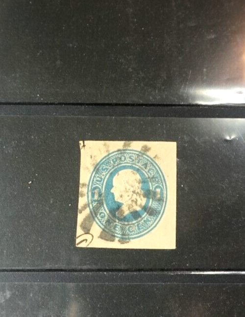 US #U75 used cut square stamp