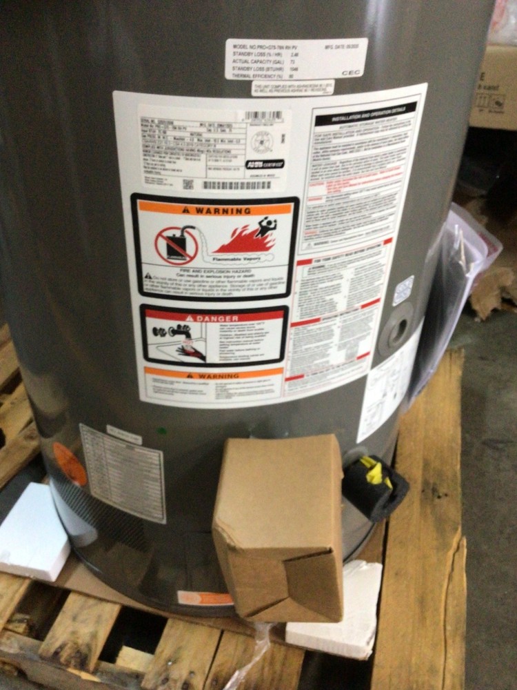 RHEEM PRO +G75-76N RH PV 75 Gallon Residential Natural Gas Water Heater NEW