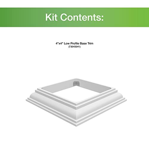 4"x4" Low Profile Base Trim, White