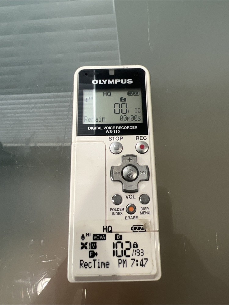 Olympus Digital Voice Recorder WS-110 Tested/Working