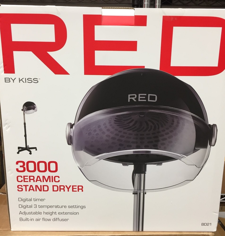 Kiss Red 3000 Ceramic Stand Hood Dryer, BD21