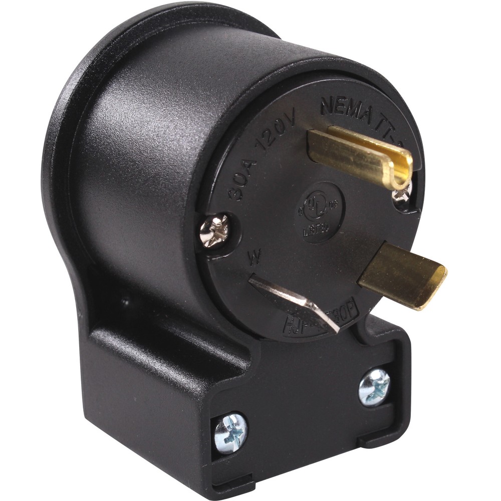 SAFE-UL Listed 30 Amp RV Plug Replacement Male Plug End Camper Power Adapter 30A