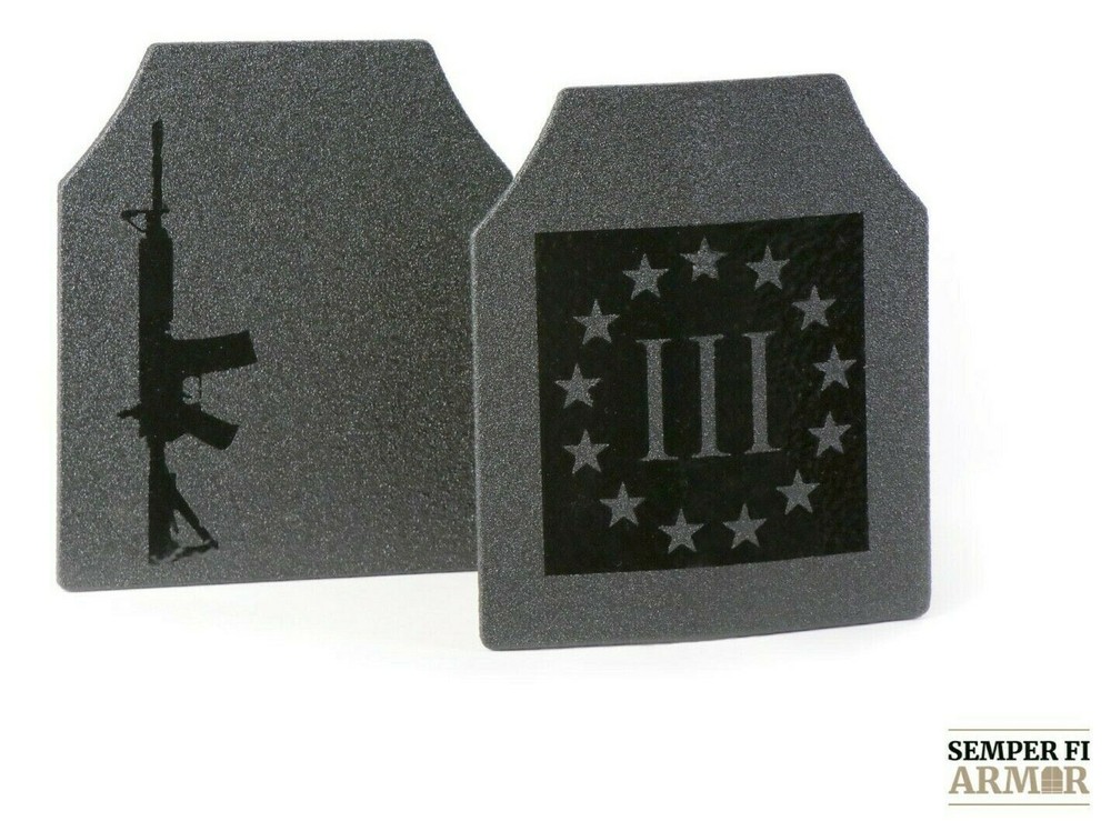 Body Armor AR500 Class 3 Single Plate / Graphics and Full Spalling Coat Upgrades