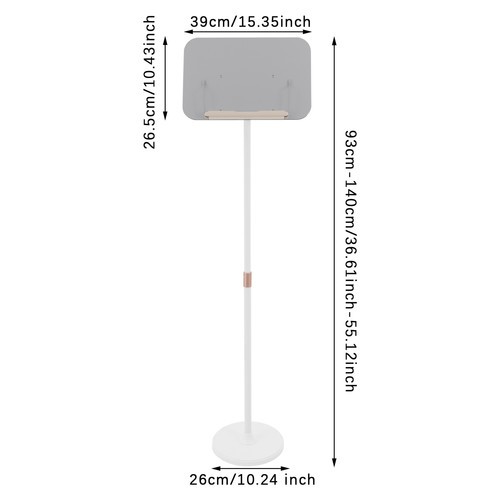 Adjustable Height Floor Lectern Podium Stand for Presentations and Laptops
